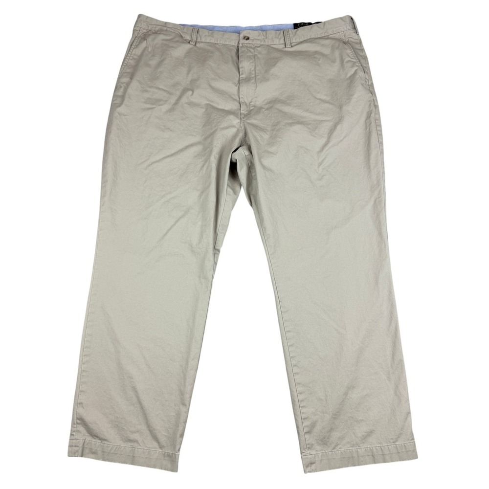 Polo Ralph Lauren Chino Pants Mens 48Bx32 Khaki Classic Stretch Actual 47x30.5